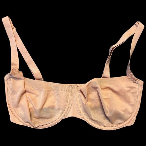 EUC SKIMS Unlined No Show Balconette Bra in Clay $58 Size 32DD - Picture 4 of 6